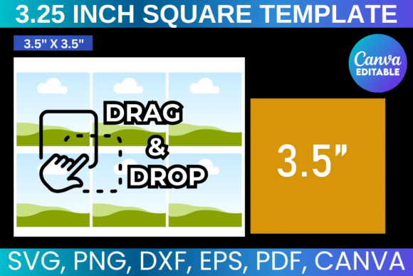3.5 Inch Square Canva Template: Graphics for Real Crafting