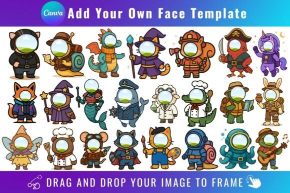 Animal Add Your Own Face Canva Template: Graphics That Spark Joy