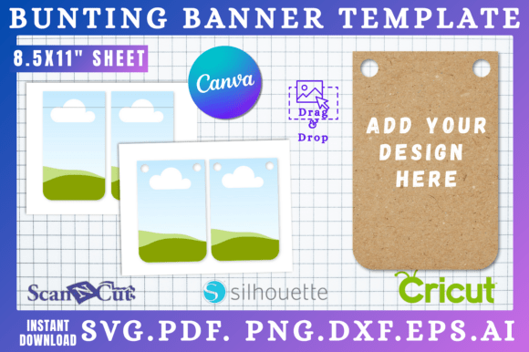 Bunting Banner Template Canva SVG 04: Graphics for Local Branding