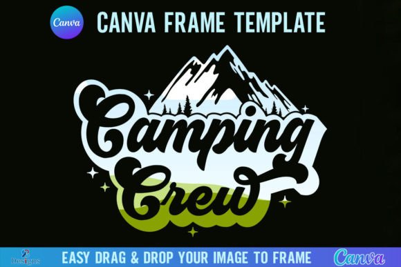 Camping Crew Canva Frame Template: Graphics for Authentic Outdoor Storytelling