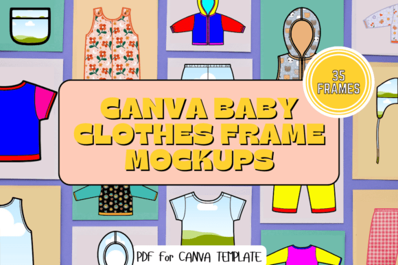 Canva Baby Cloth Frame Mockups Template: Graphics for Brand-Ready Canva Projects