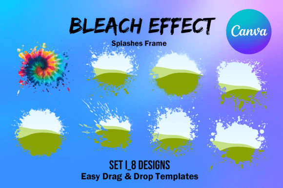 Canva Frame Template Bleach Effect Graphics