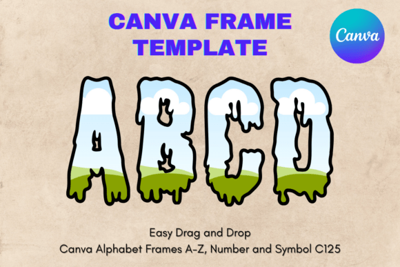 Canva Letters Frame Alphabet Template125