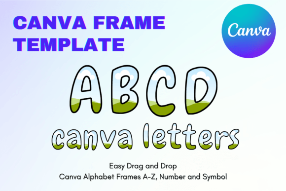 Canva Letters Frame Alphabet TemplateC11
