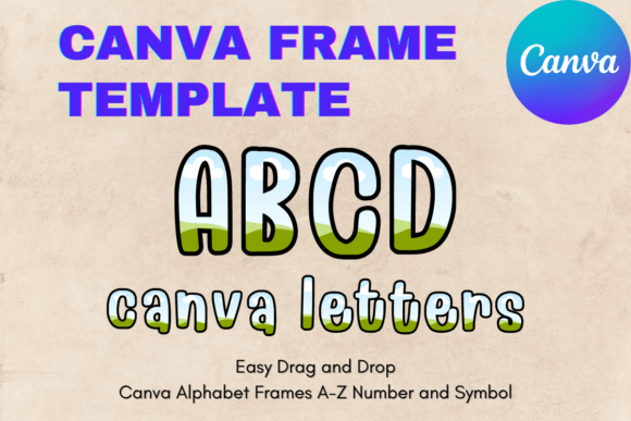 Canva Letters Frame Alphabet TemplateC29 Graphics