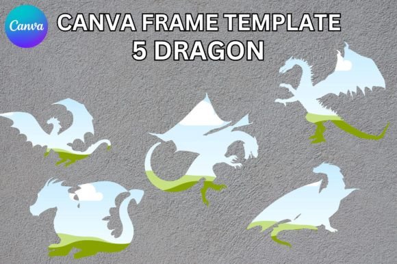 Dragon Canva Frame Template: Graphics for Real Crafting