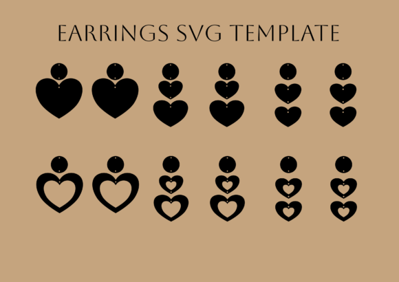 Earring SVG Canva Earrings Frame Graphics