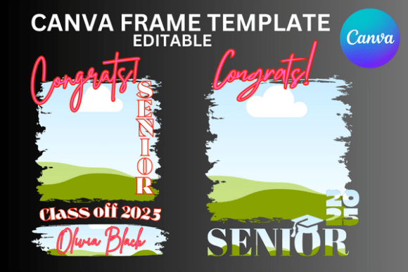 Editable Congrats Senior Canva Frame