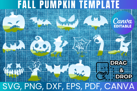 Halloween Canva Frames Bundle Graphics