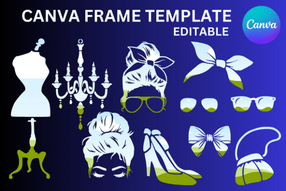 Messy Bun Women Vibes Graphics for Canva