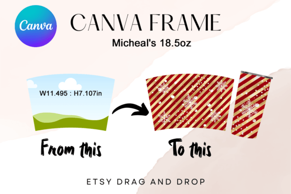 Michaels 18.5oz Canva Frame Tumbler