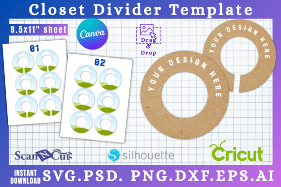 Round Closet Divider Canva SVG Template: Graphics for Smart Digital Selling