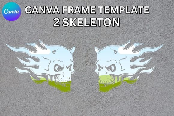 Skull Canva Frame Template: Bold Graphics for Creative Canva Projects
