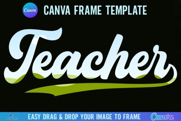 Teacher Canva Template Frame Retro