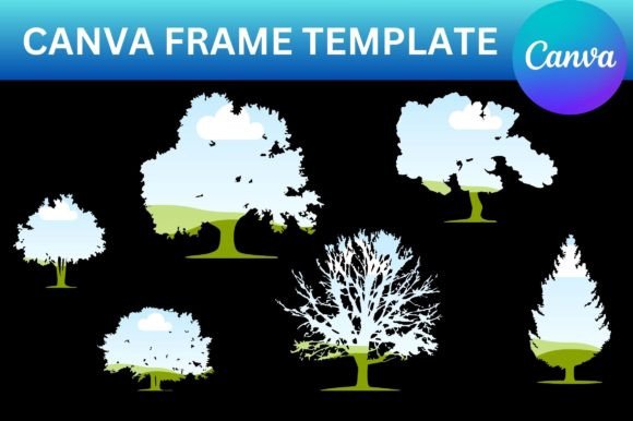 Trees Canva Frame Template: Graphics for Handmade Brands